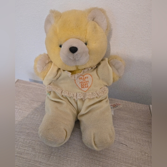 Chosun Heart To Heart Vintage Yellow Teddy Bear Pajamas Heart Stuffed Plush Coll - Picture 7 of 9